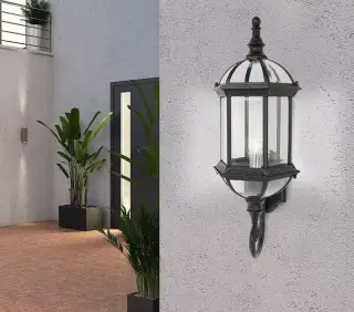 Venkovní nástěnná lampa retro 56 cm E27