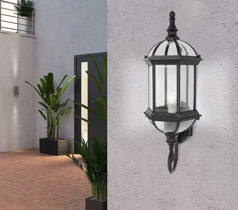 Venkovní nástěnná lampa retro 56 cm E27