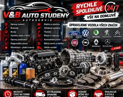 🚗🔧 V&B AUTO MOBILNÍ RYCHLÝ AUTOSERVIS A OPRAVY VOZIDEL