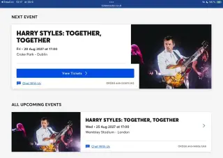 HARRY STYLES 25. 8. 2027 LONDÝN