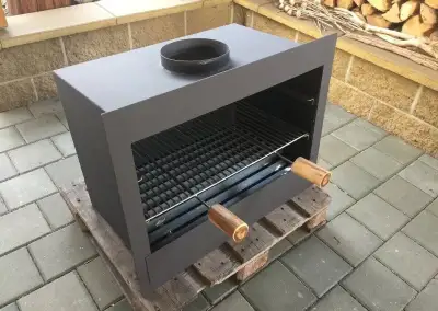 Grilovaci krbová vložka do gabionu,topeniště,udírna