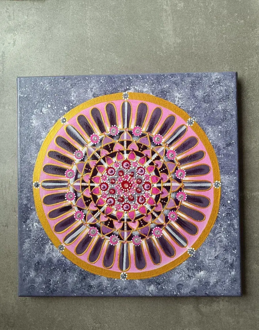 Originální ručně tečkovaná MANDALA