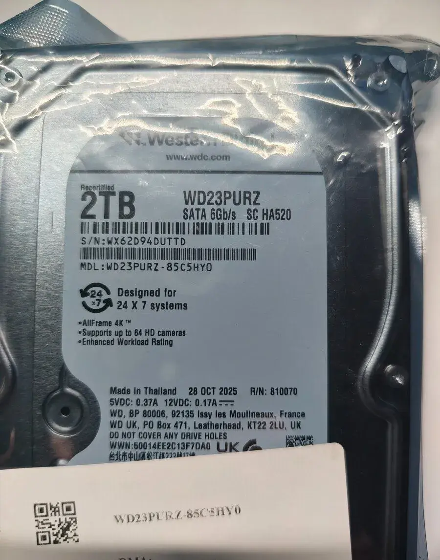 HDD WD Purple 2TB nové