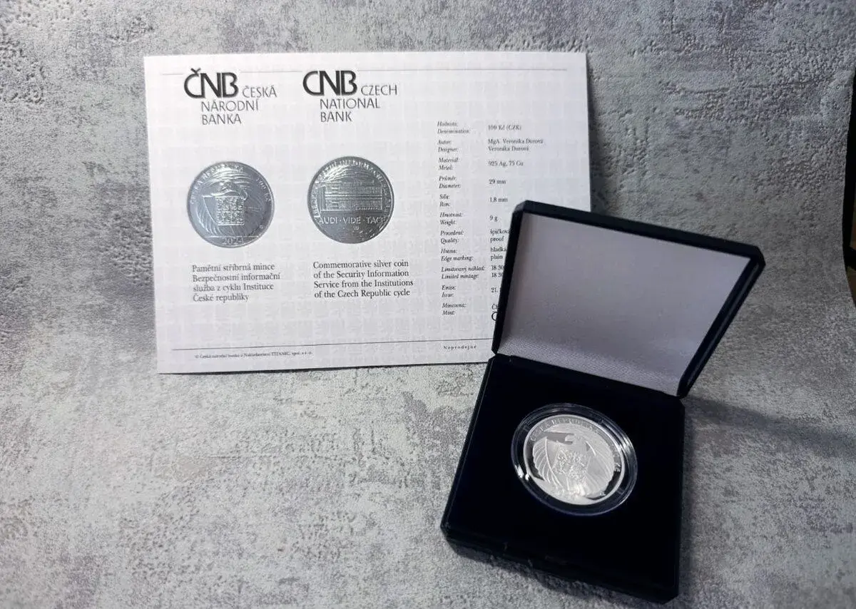 100 Kč 2024 BIS stříbrná mince PROOF ČNB