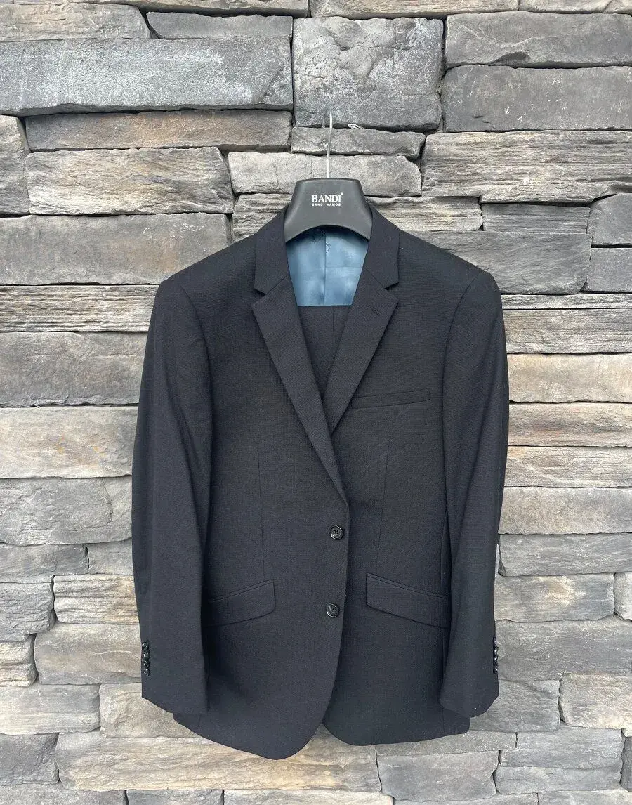 Černý oblek BANDI VAMOS, slim fit 48/170 NOVÝ