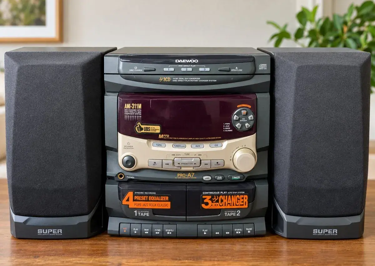 Hudební věž Daewoo AMI-311M + 2 reproduktory