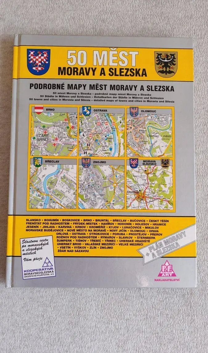 Mapy 100 českých měst a 50 měst Moravy a Slezska