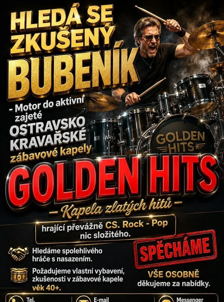 Hledá se bubeník.OSTRAVA OPAVA okolí.
