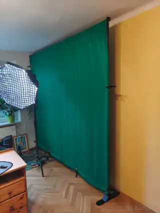 Velký green screen - vybavení
