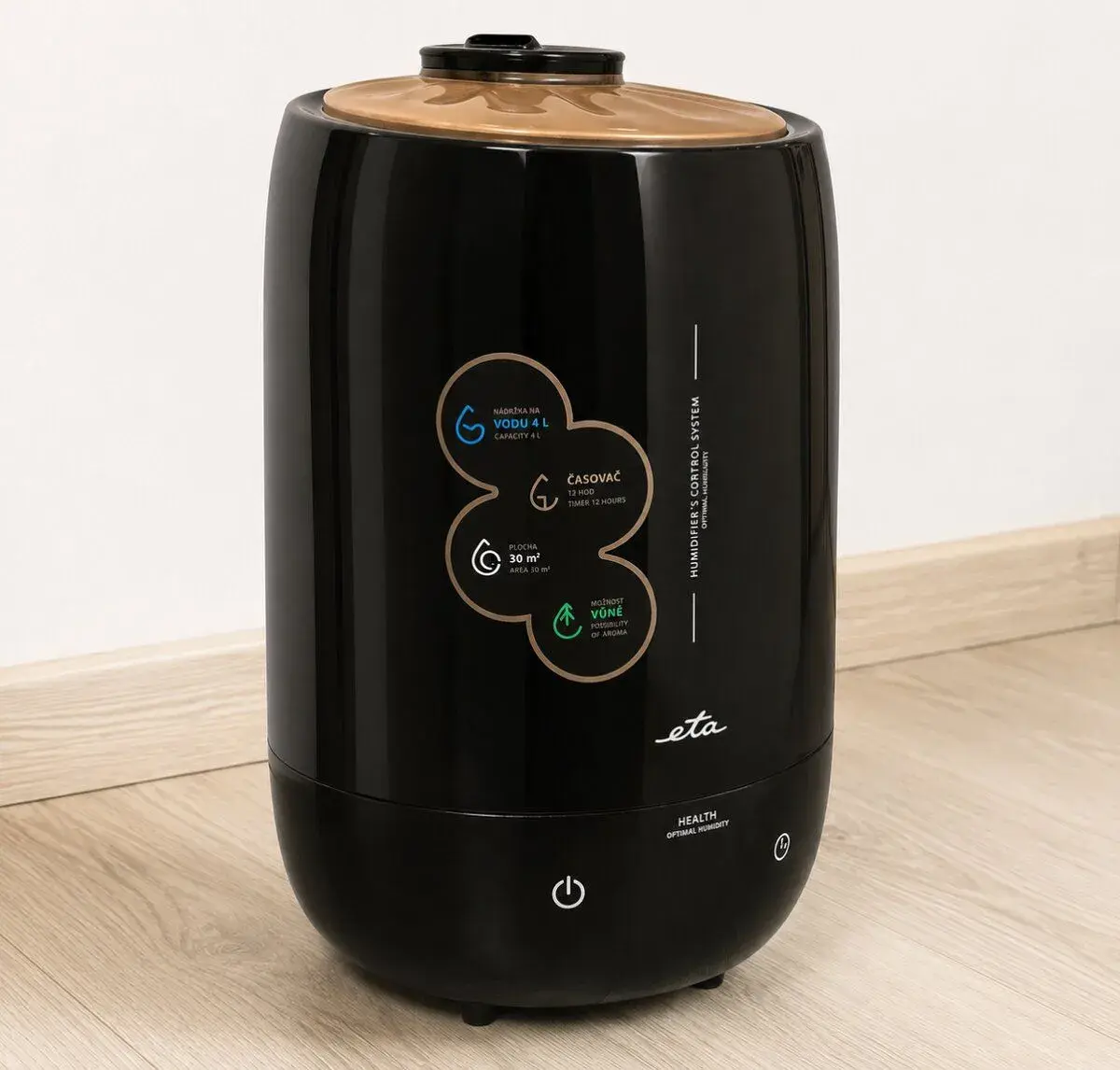 Zvlhčovač vzduchu ETA – 4 l, aroma, časovač
