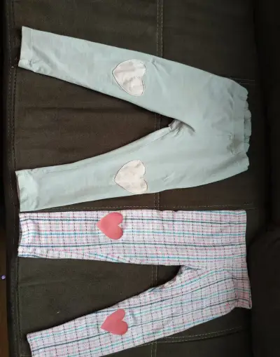2x dívčí legíny Lindex a Pepco vel 92