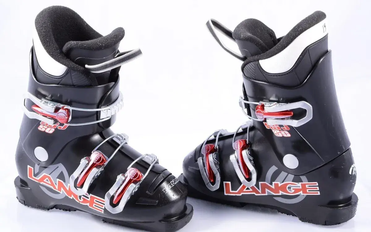 Použité dětské lyžáky LANGE RSJ 50 black/red
