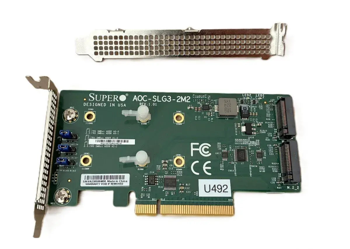 Riser pro dva NVMe SSD Supermicro AOC-SLG3-2M2 M.2