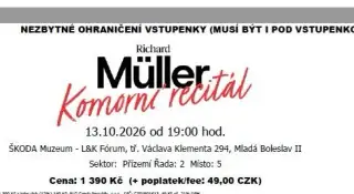 Richard Müller Komorní recitál DNES Ml.Boleslav 13.10.2026