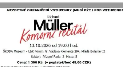 Richard Müller Komorní recitál DNES Ml.Boleslav 13.10.2026
