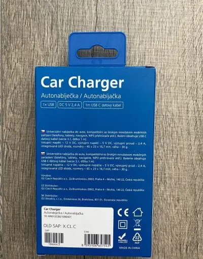 Autonabíječka USB