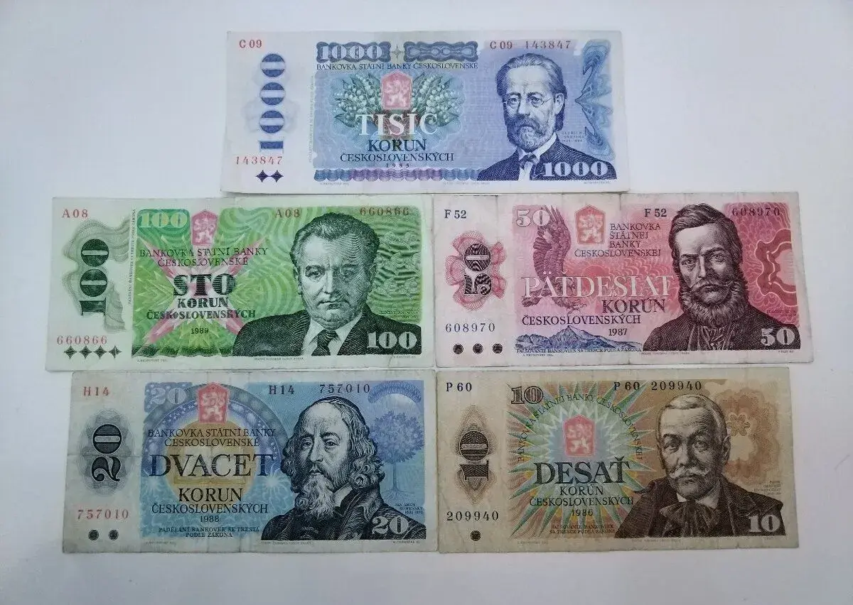 Bankovky Československo - sada ČSSR - Komunismus