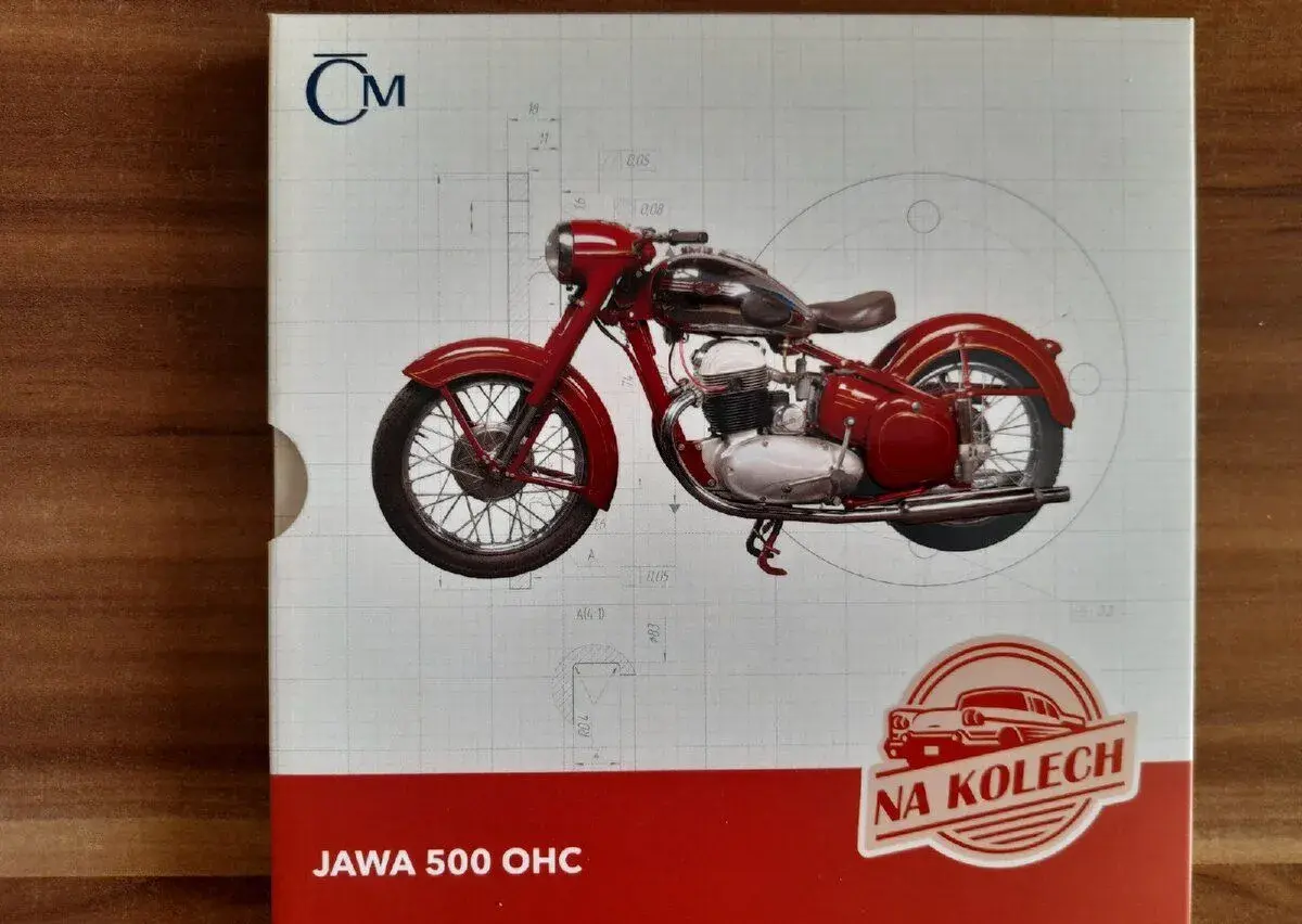 Stříbrná mince Jawa 500 OHC - série "Na kolech"