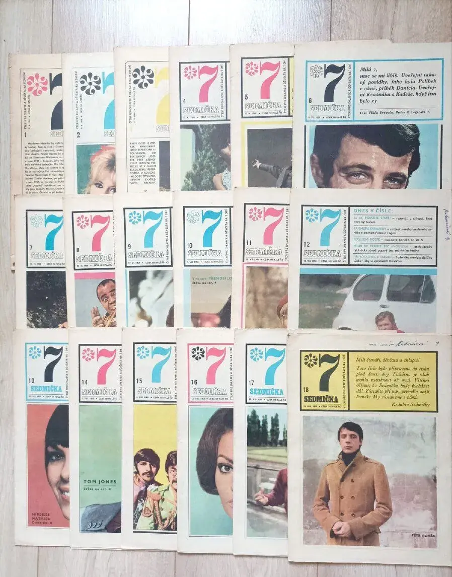 Časopis Sedmička pionýrů Ročník 1 (1968) komplet