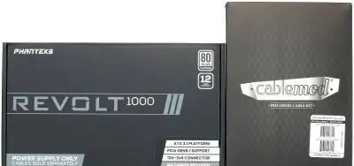 Phanteks Revolt 1000W Platinum + CableMod kabely - nové