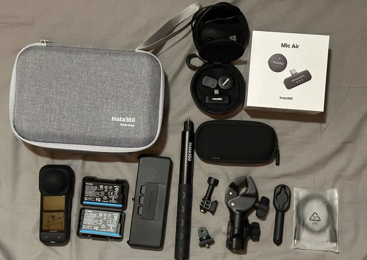 Insta360 X5 + příslušenství a Insta360 Mic Air