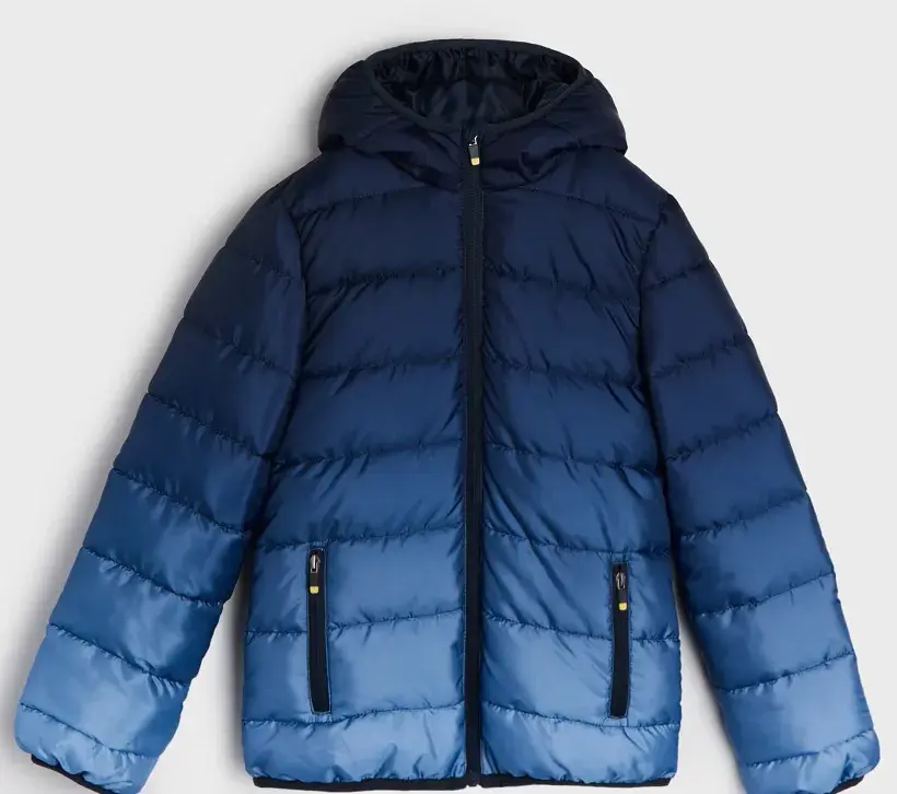☘️ Klučičí MODRÁ OMBRE BUNDA přechodová vel. 152 ☘️