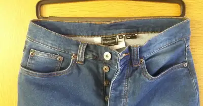 Pánské modré jeans, kalhoty Slim Fit vel. 31