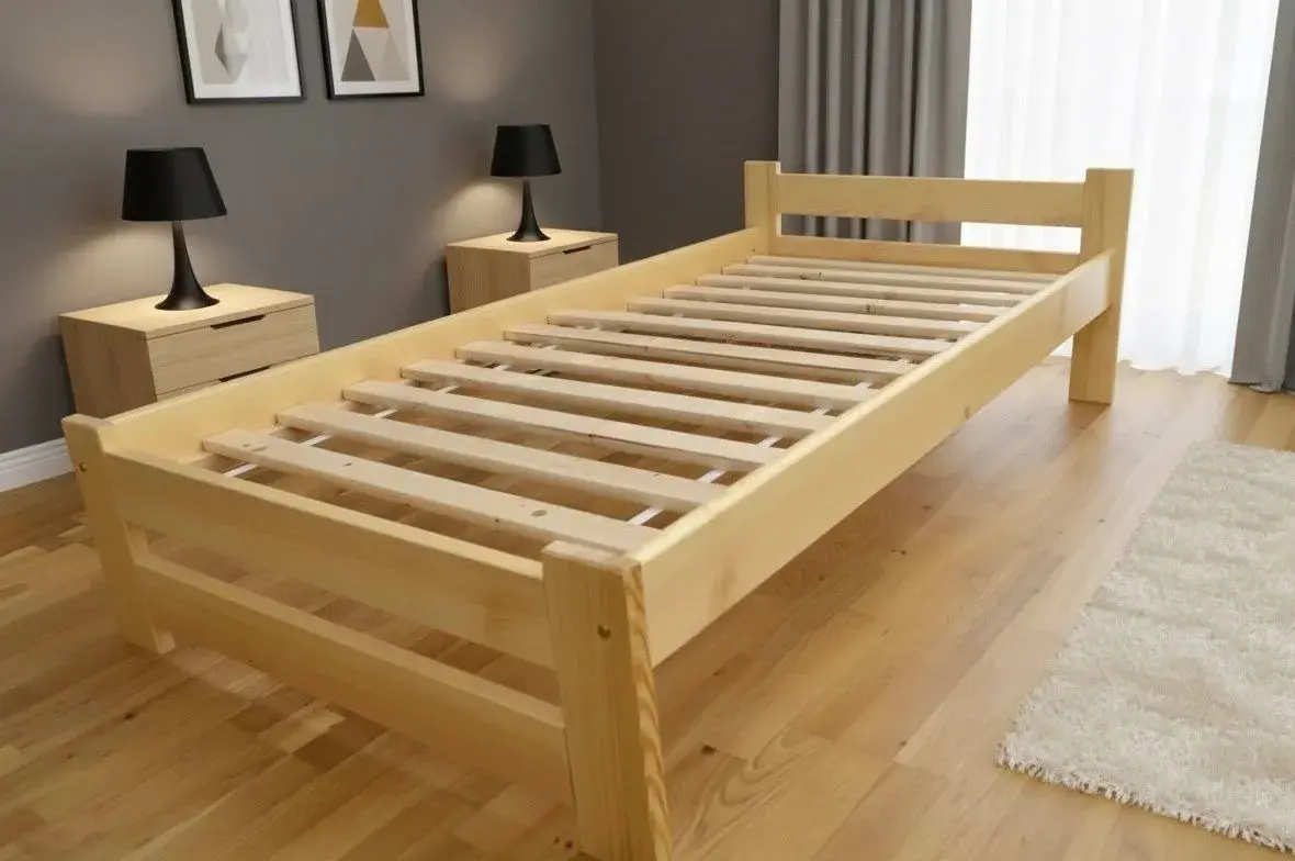 Nová postel borovice 80x200 cm masiv s roštem