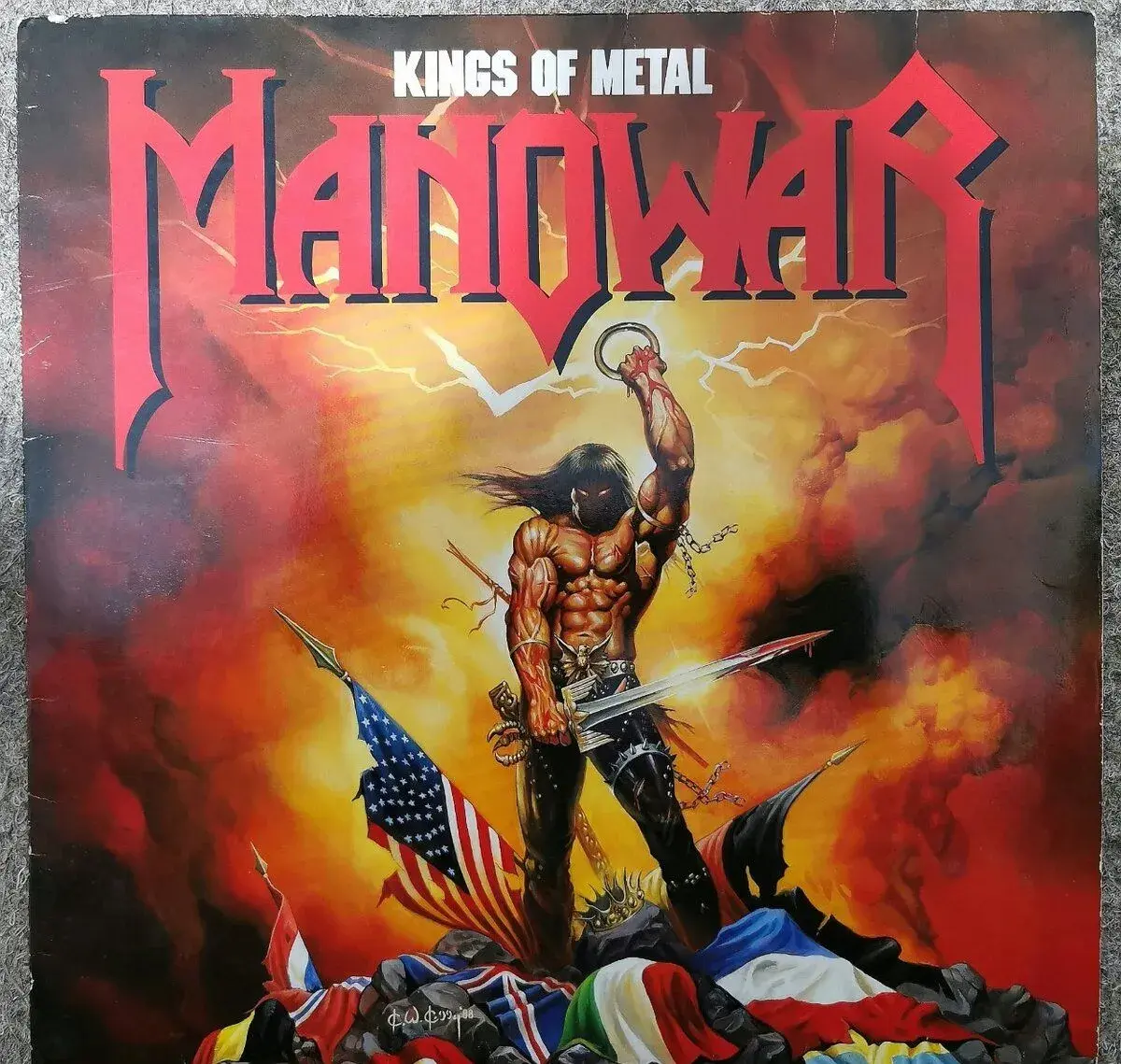 Manowar – Kings of Metal (LP, 1988) – 1st European