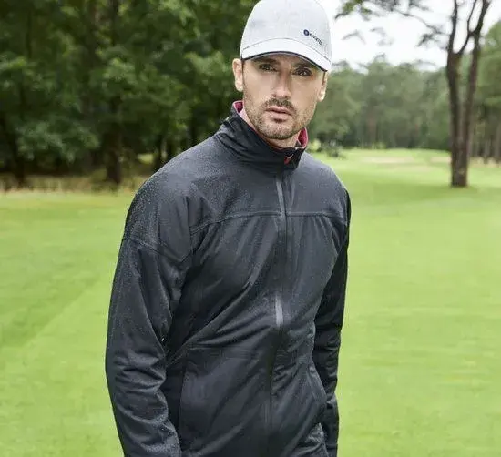 BACKTEE Mens 4Waystrch Pro Rainjacket, Black BACKTEE Mens 4
