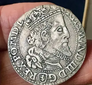 stará stříbrná mince Zikmund III. 6 grošů r.1599