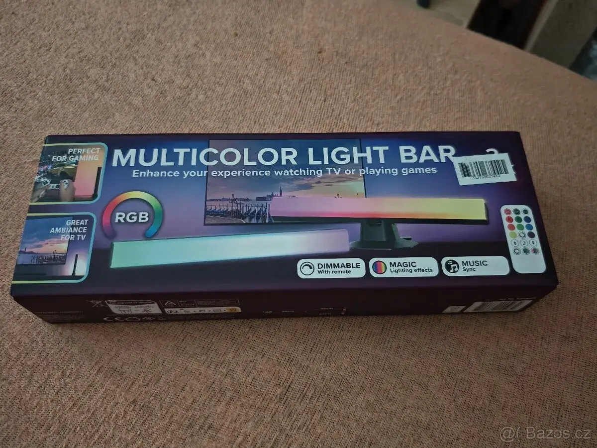 Světelné bary Eurodomest RGB, s ovladačem 2 ks v sadě