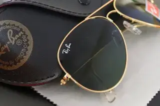 Ray Ban Aviator 3025 Zlaté obroučky / Zelená skla
