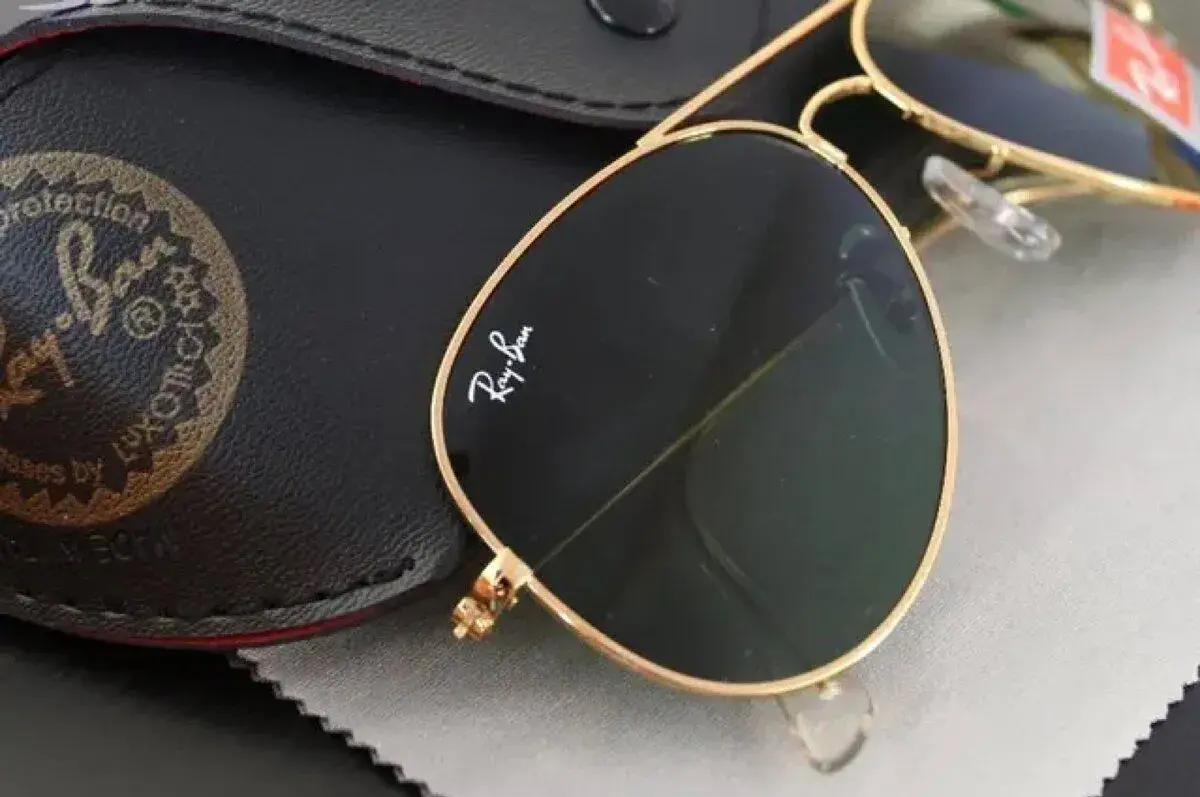 Ray Ban Aviator 3025 Zlaté obroučky / Zelená skla