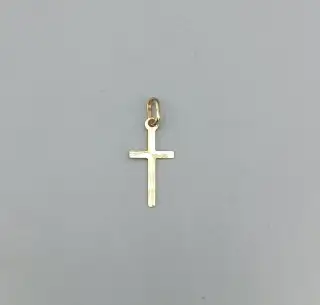 Zlatý přívěsek kříž 0,35g, 14 kt, 585/1000