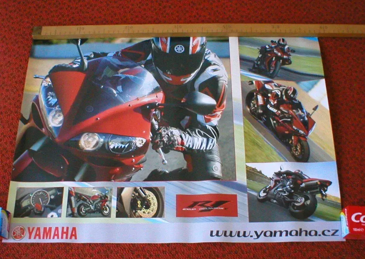 PLAKÁT MOTO YAMAHA, stav velice zachovalý