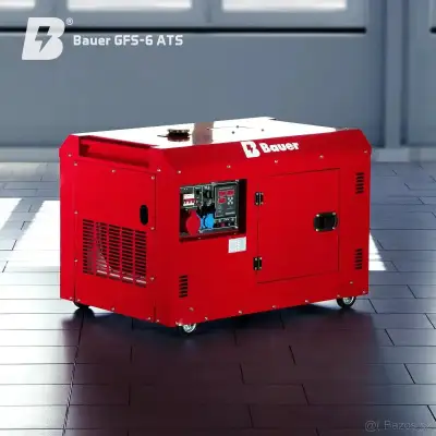 Naftová elektrocentrála/záložní zdroj BAUER GFS-6 ATS; 6,5kW