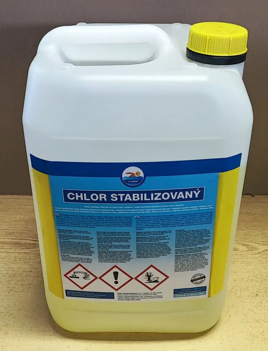 Chlor stabilizovaný - tekutý chlor do bazénu 20 kg