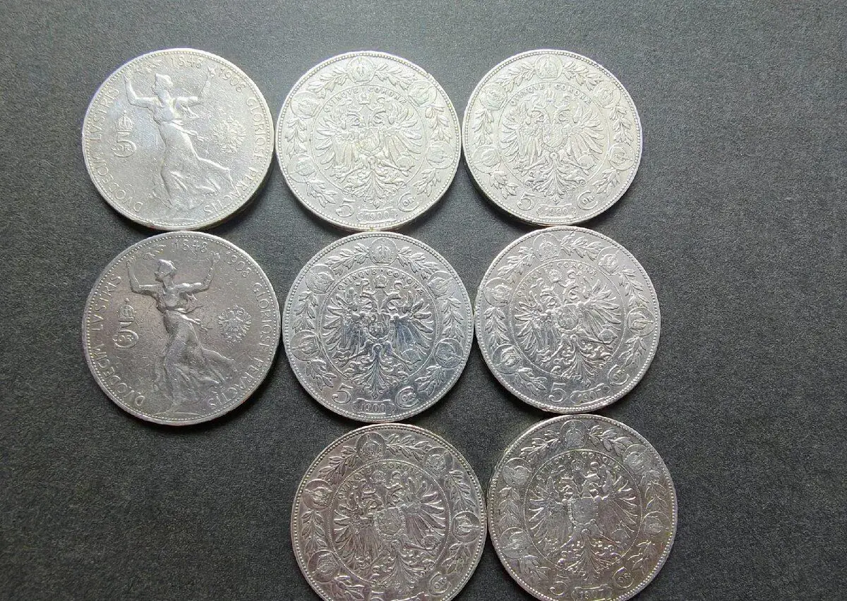 Mince 5 Koruna Rakousko Uhersko