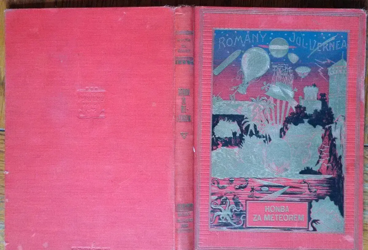 Verne: Honba za meteorem, Vilímek 1925, velký formát, původn
