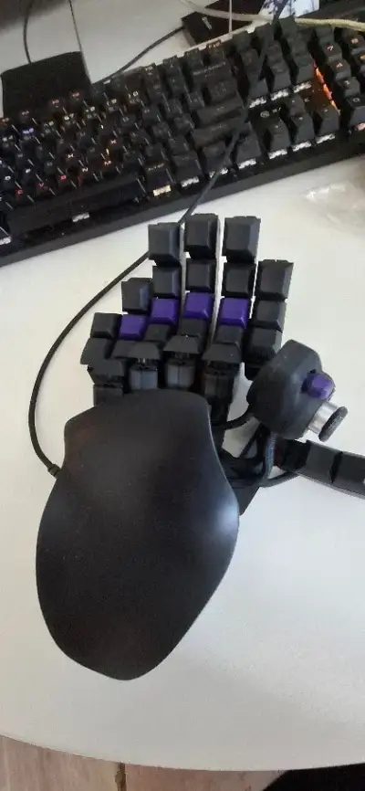 Azeron Keyzen -Galaxy Purple, Hall Effect, Cherry MX Brown
