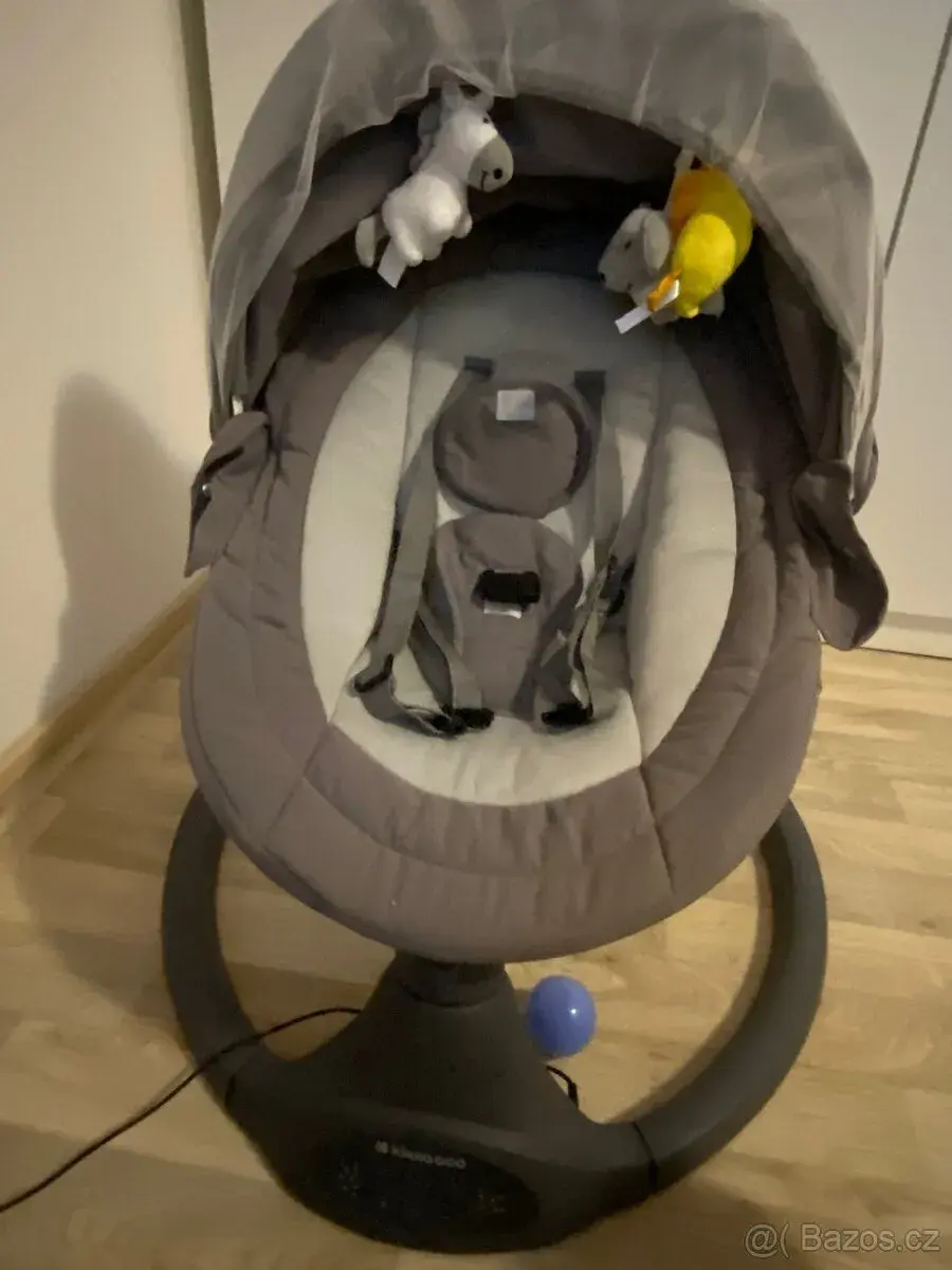 Houpací lehátko elektrické Codie Light Grey