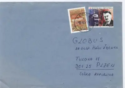 2 dopisy se známkami Chorvatska