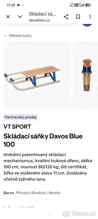 Sáňky skládací