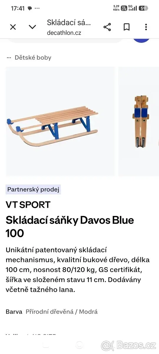 Sáňky skládací