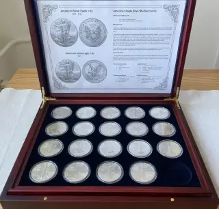 American Silver Eagle 1 oz – kompletní sbírka 1986–2026