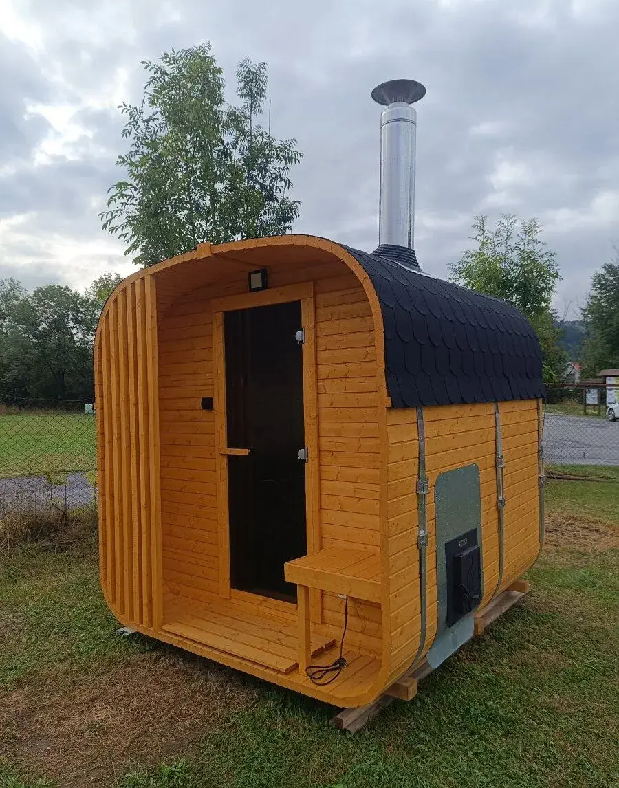 Sauna Marivox , venkovní finská sauna barelová skladem