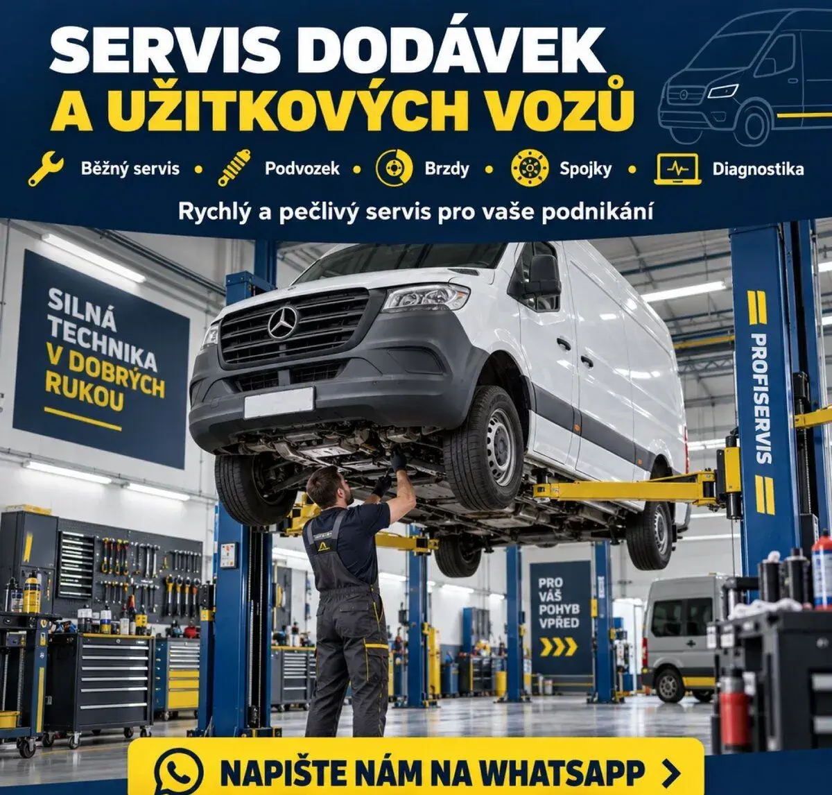 Servis a opravy dodávek a mikrobusů | WhatsApp