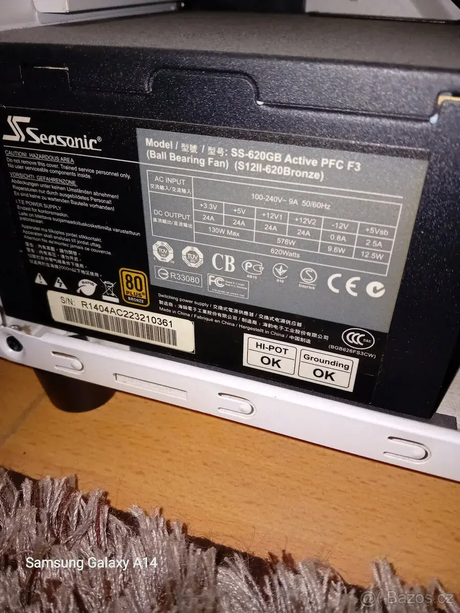 Zdroj Seasonic S12II-620 Bronze 620W – na opravu / náhradní