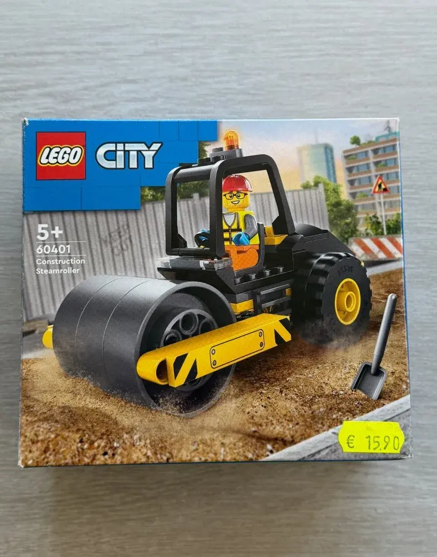 LEGO CITY 60401 stavební parní válec